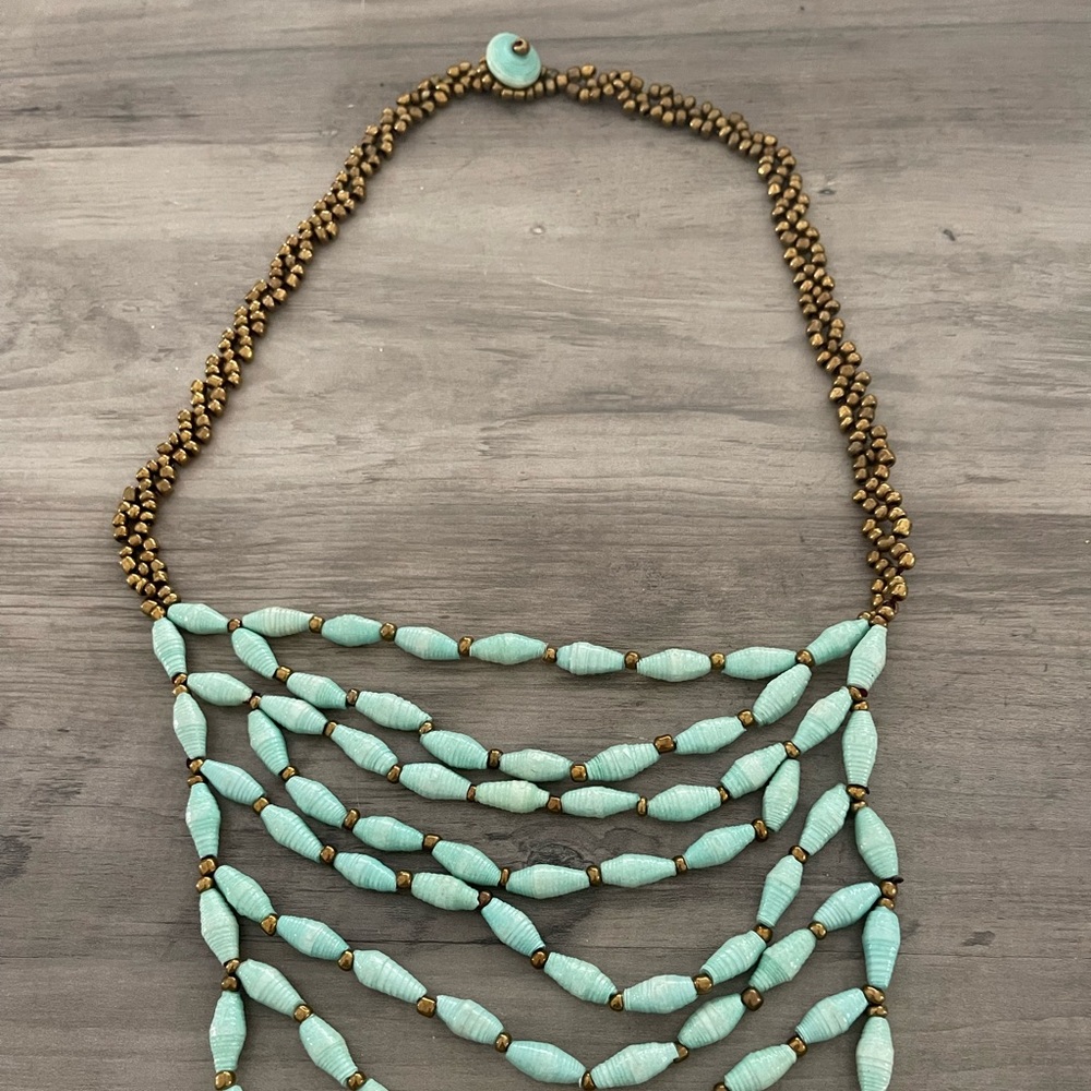 Noonday paper bead necklace